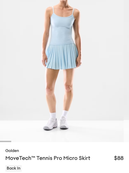 Aritzia Dresses & Skirts - Aritzia Pale Blue Pleated Tennis Micro Skirt
